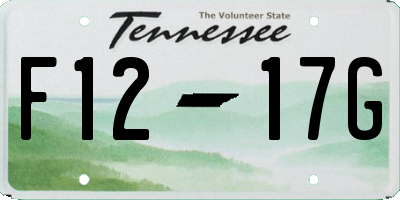 TN license plate F1217G