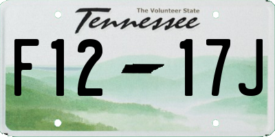 TN license plate F1217J