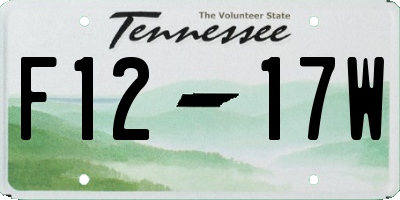 TN license plate F1217W