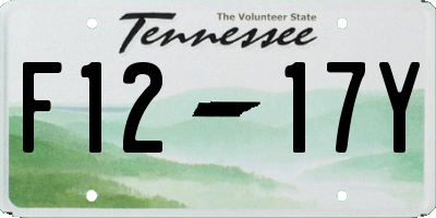 TN license plate F1217Y