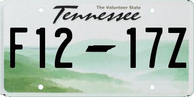 TN license plate F1217Z