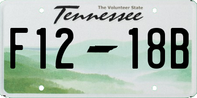 TN license plate F1218B