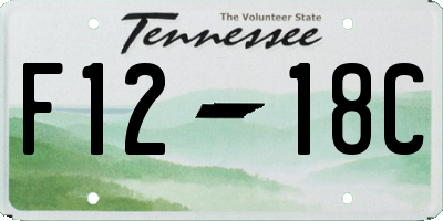 TN license plate F1218C