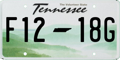 TN license plate F1218G