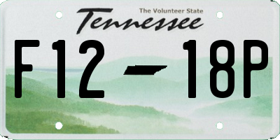 TN license plate F1218P