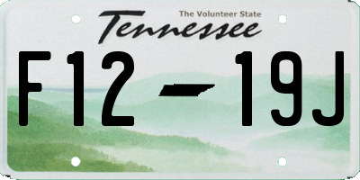 TN license plate F1219J