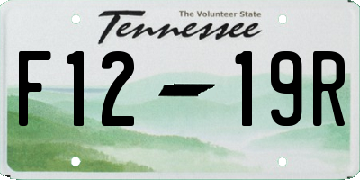 TN license plate F1219R