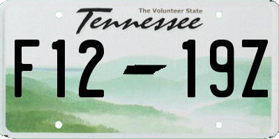 TN license plate F1219Z