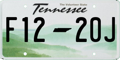 TN license plate F1220J