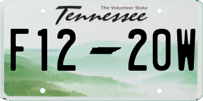 TN license plate F1220W