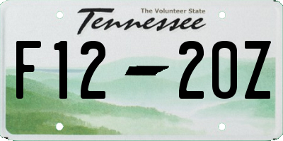 TN license plate F1220Z