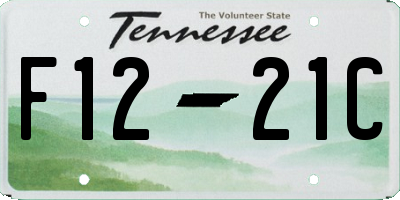 TN license plate F1221C