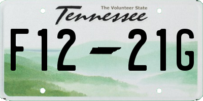TN license plate F1221G