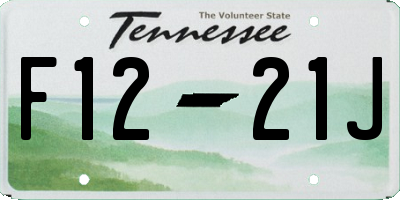 TN license plate F1221J