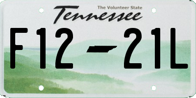 TN license plate F1221L