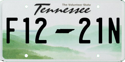TN license plate F1221N