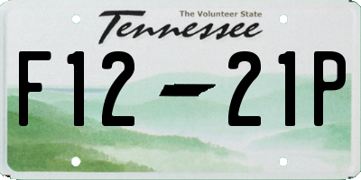 TN license plate F1221P