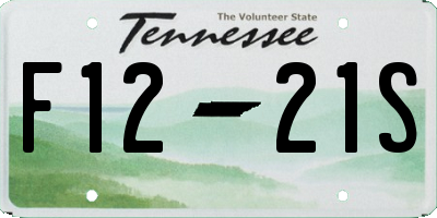TN license plate F1221S