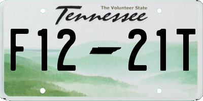 TN license plate F1221T