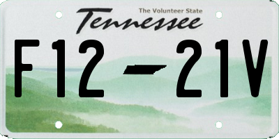 TN license plate F1221V