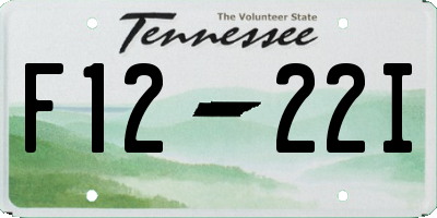 TN license plate F1222I