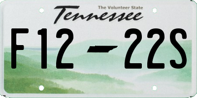 TN license plate F1222S