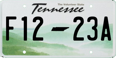 TN license plate F1223A