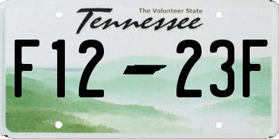 TN license plate F1223F