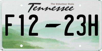TN license plate F1223H