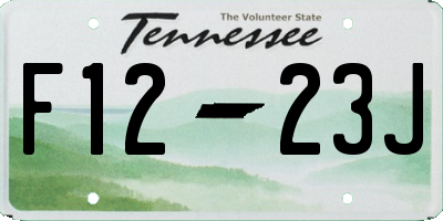 TN license plate F1223J
