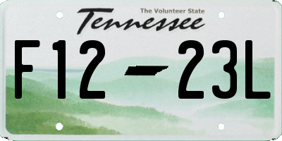 TN license plate F1223L