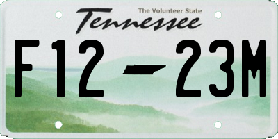 TN license plate F1223M