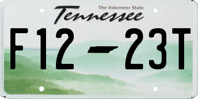 TN license plate F1223T
