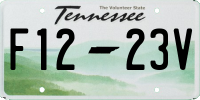 TN license plate F1223V