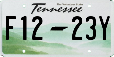 TN license plate F1223Y