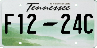 TN license plate F1224C