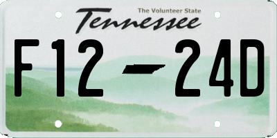 TN license plate F1224D