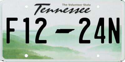 TN license plate F1224N