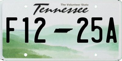 TN license plate F1225A