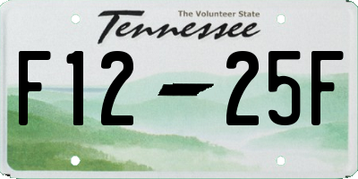 TN license plate F1225F