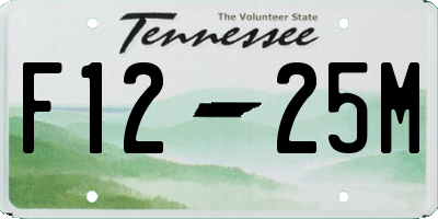 TN license plate F1225M