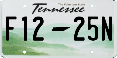 TN license plate F1225N