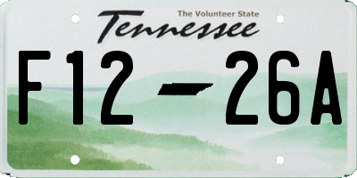 TN license plate F1226A