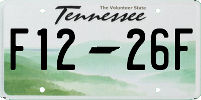 TN license plate F1226F