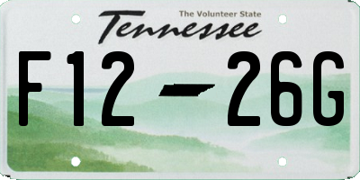 TN license plate F1226G