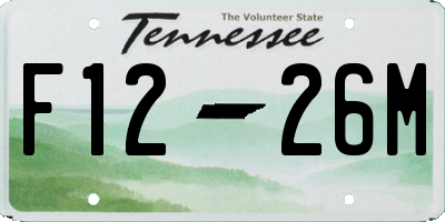 TN license plate F1226M