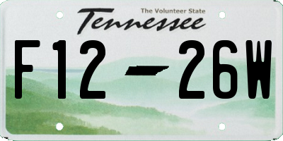 TN license plate F1226W