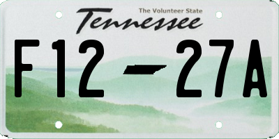 TN license plate F1227A