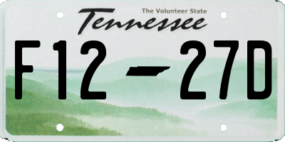 TN license plate F1227D