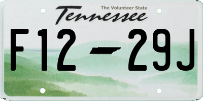 TN license plate F1229J